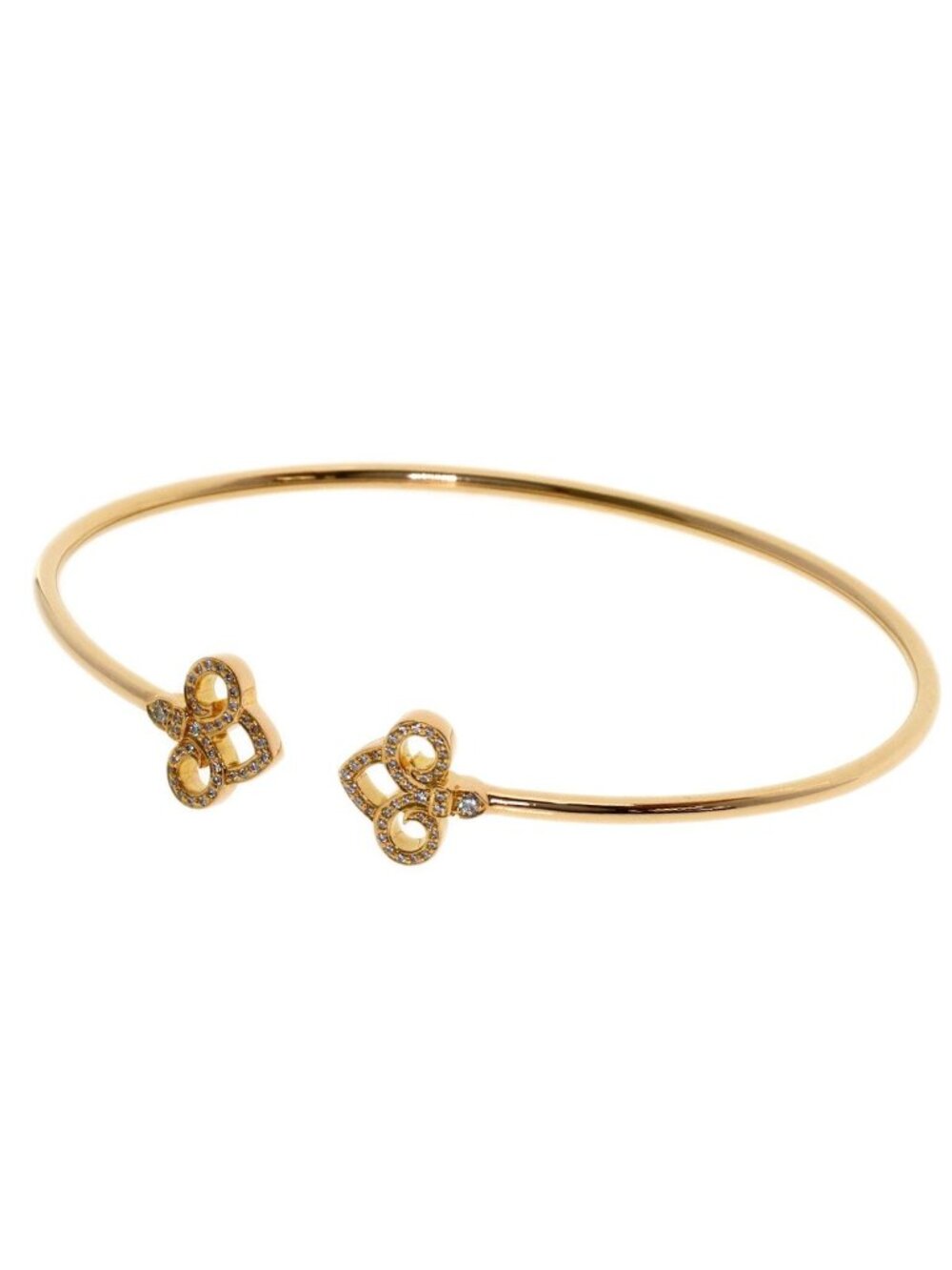 Tiffany & Co Fleur de Lis Diamond Bracelet 18k Yellow Gold